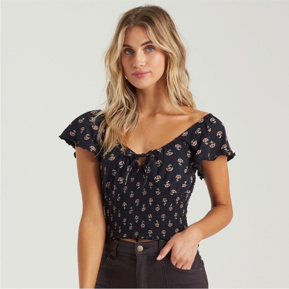 Floral Black Women's Top